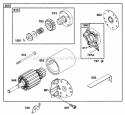 Electric Starter Diagram and Parts List for  Briggs and Stratton Engine